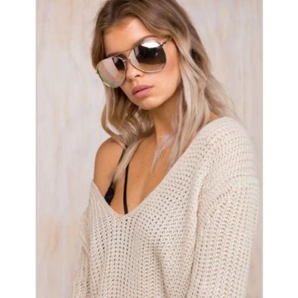 💕QUAY💕 Vivienne Mirror Aviator Sunglasses - Picture 4 of 8